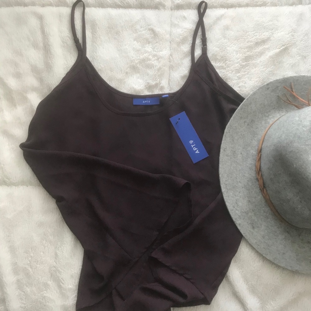 NWT Wine Chiffon Spaghetti Strap